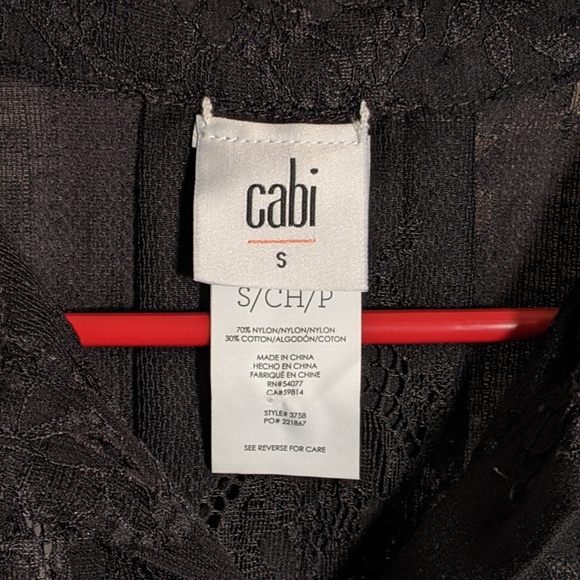 Cabi St. Regis Black Lace Button Up Blouse - Picture 7 of 9